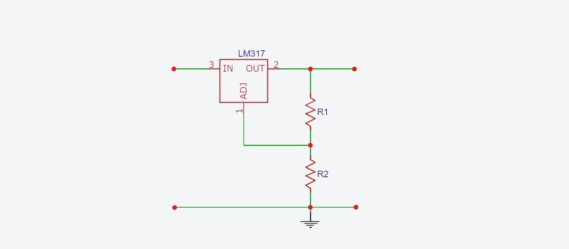 Výpočet napäťového deliča výstupného napätia pre LM317