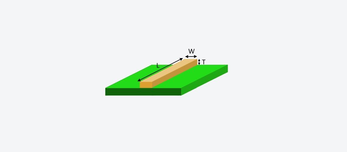 Výpočet prúdového zaťaženia stopy na základe šírky, dĺžky, hrúbky a teploty